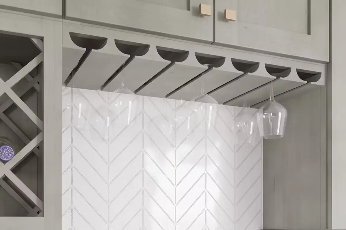 Wine rack and glass holder accessory